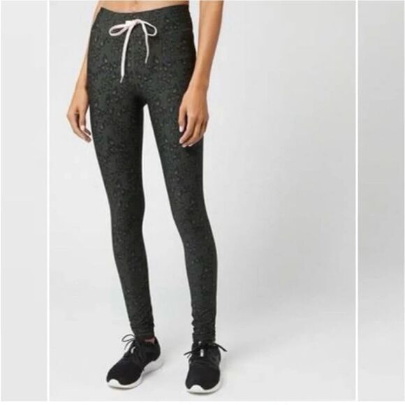 The Upside Army Green Leopard Leggings - Picture 1 of 5